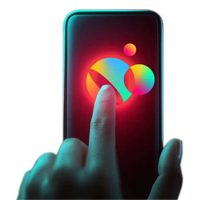 Digital Key App screen from Remote Planet with finger pressing logo